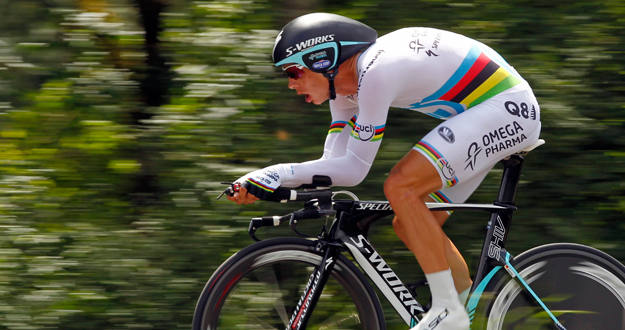 El cilcista Tony Martin durante la contrarreloj del Tour de Francia.