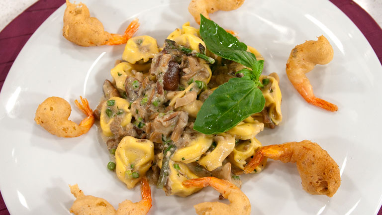 Saber Cocinar - Tortellini en salsa de setas, albahaca y trigueros