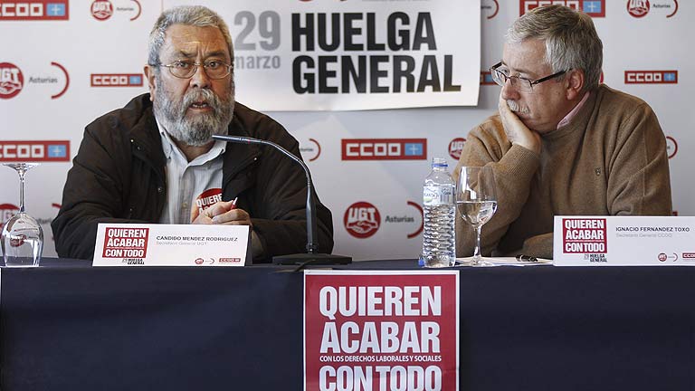 Toxo y M&eacute;ndez remarcan que la huelga general la hizo ya "inevitable" su propio contenido