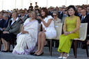 Frances President Sarkozys wife Carla Bruni-Sarkozy attends the Bastille day parade in Paris