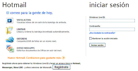 hotmail correo electronico espanol