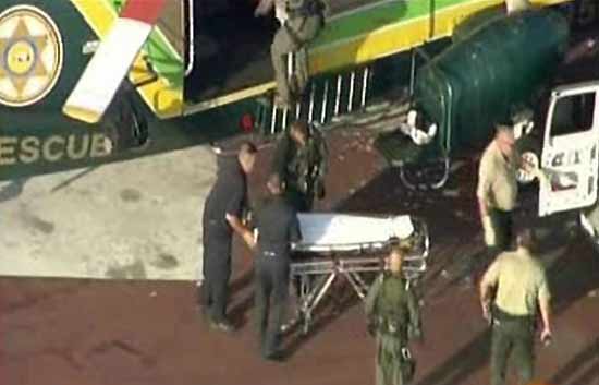 Trasladan el cuerpo de Jackson en helic&oacute;ptero