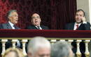 Tr&iacute;o de expresidentes del Senado: Rojo, Barrero y Laborda