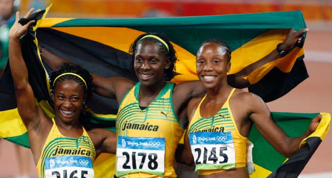 Triplete hist&oacute;rico de Jamaica en 100 metros