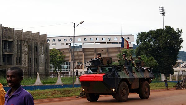 Tropas francesas en Bangui, República Centroafricana, en octubre