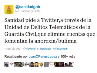 Ver v&iacute;deo  'Twitter no cerrar&aacute; las cuentas que promuevan la anorexia o la bulimia'