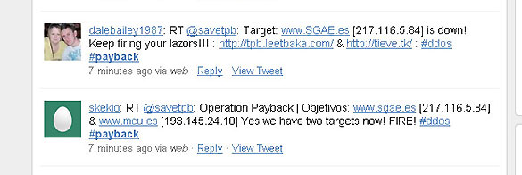 El llamamiento de la operación, denominada 'Payback', se ha extendido rápidamente por Twitter. El llamamiento de la operación, denominada 'Payback', se ha extendido rápidamente por Twitter.