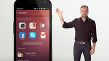 Mark Shuttleworth, presidente de Canonical, presentando "Ubuntu for Phones". Mark Shuttleworth, presidente de Canonical, presentando "Ubuntu for Phones".