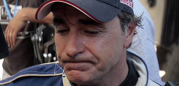 Carlos S&aacute;inz, tras acabar el Dakar en tercer puesto.