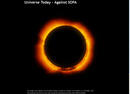 La web Universe Today, especializada en contenido astron&oacute;mico, abre su p&aacute;gina principal con la imagen de un eclipse en se&ntilde;al de protesta contra la ley SOPA