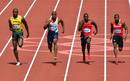 Usain Bolt, James Dasaolu, Daniel Bailey y Jason Rogers