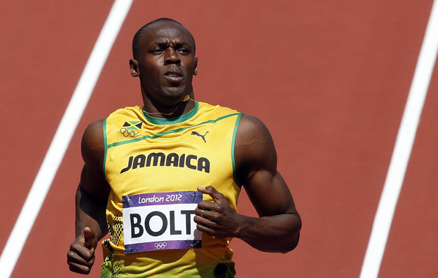 Usain Bolt tras su serie de los 100 metros