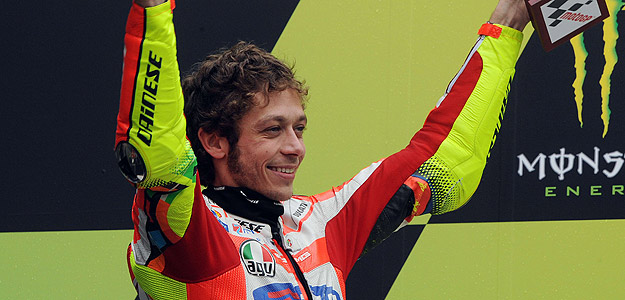 Valentino Rossi, en el podio.