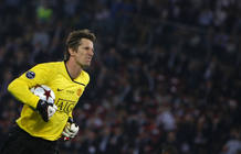 Van der Sar durante la final de Roma