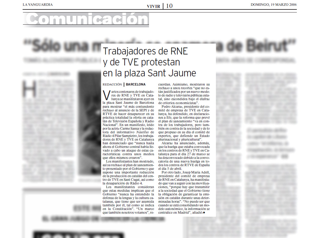 La Vanguardia 19/03/06