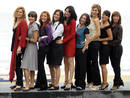 Spanish director Belen Macias poses with actresses during a photocall to promote 