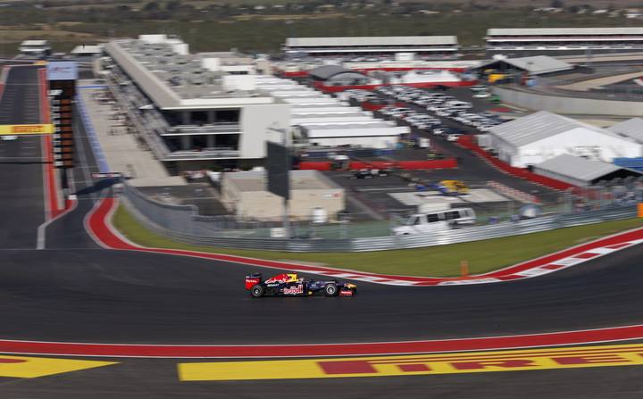 Vettel en los entrenamientos del GP de Estados Unidos