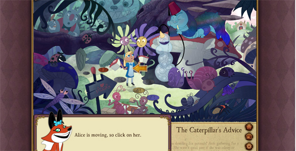 Imagen de la primera aventura de 'Living Classics' en el cuento de Alicia en el Pa&iacute;s de las Maravillas
