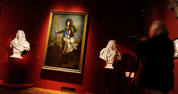View of the exhibition "Louis XIV, the Man and the King" at the Versailles castle, west of Paris