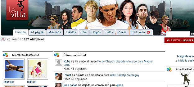 En esta comunidad virtual podr&aacute;s crear foros, subir fotos y v&iacute;deos y comentar todo lo que pasa en los Juegos.