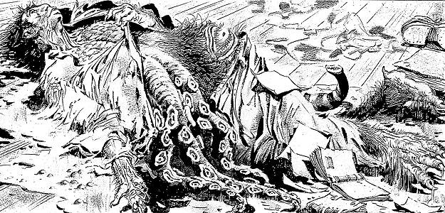 Vi&ntilde;eta de 'Los mitos de Cthulhu', de H.P. Lovecraft y Alberto Breccia