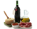 Vino, jam&oacute;n y aceite