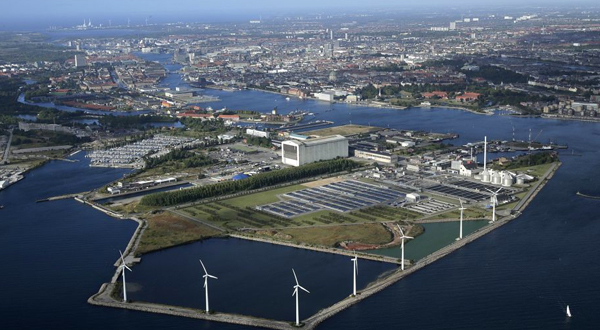 Vista aérea de la isla de Refshaleøen, donde se celebrará Eurovisión 2014