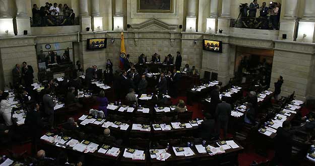 Vista general de la sesi&oacute;n en el Congreso en Bogot&aacute; (Colombia)