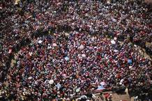 Vista de la plaza Tahrir, donde los opositores a Morsi se han dado cita