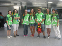 Voluntarios de la organizaci&oacute;n "sit&uacute;an" a los peregrinos