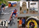 Montaje de fotos del Tour 2011 con la foto principal de mi paisano y amigo Luis Le&oacute;n en la bajada del Galibier, fotos del Galibier, con Luisle, en el hotel y el dorsal del 2011 de Luis Le&oacute;n firmado.