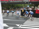 Paso del pelot&oacute;n por Montjuic (Barcelona)