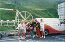 Foto con el mitico diablo del tour del 2001,en la 14.&ordf; etapa del 22 de julio entre Tarbes-Luz Ardiden que gano Roberto Laiseka a su paso por el Tourmalet.