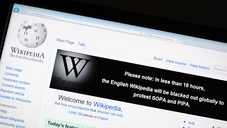 Wikipedia cerrar&aacute; 24 horas en EEUU en contra de la Ley SOPA
