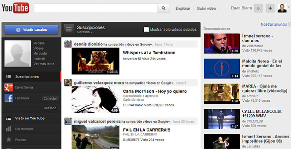 El nuevo dise&ntilde;o de YouTube pretende facilitar las b&uacute;squedas de los usuarios