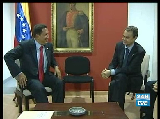 Ver v&iacute;deo  'Zapatero y Ch&aacute;vez recuperan la 'normalidad' en las relaciones'