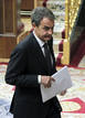 os&eacute; Luis Rodr&iacute;guez Zapatero, se dirige a la tribuna para intervenir en la primera jornada del debate sobre el estado de la naci&oacute;n