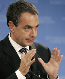 Zapatero durante la rueda de prensa posterior al G20 en Pittsburgh