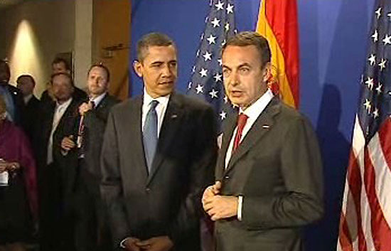Zapatero y Obama se re�nen en Praga