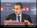 Ir al Video&nbsp;Zapatero: "Para ir a la Moncloa hay que ganar en el Congreso y no en Estrasburgo"