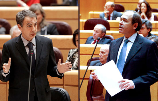 Zapatero responde a preguntas de la oposici&oacute;n sobre la pol&iacute;tica econ&oacute;mica del Gobierno