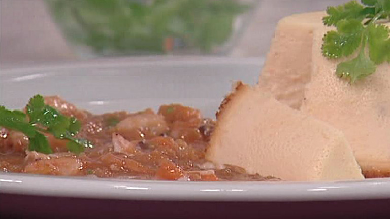 Saber cocinar - Zarzuela de langostinos y chopitos con pud&iacute;n de salm&oacute;n (26/01/2012)